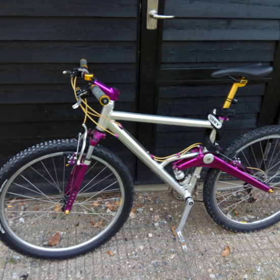 Silver/Purple Aluminium MTB